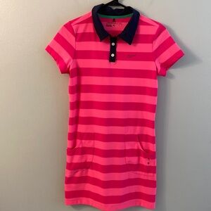 Nike  Dry - Fit bright pink strips tennis dress